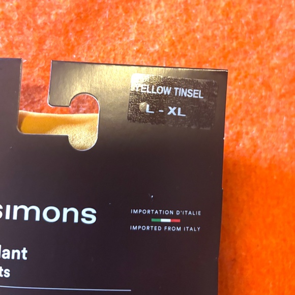 Golden yellow solid essential tights made in Italy NWT - Picture 4 of 6